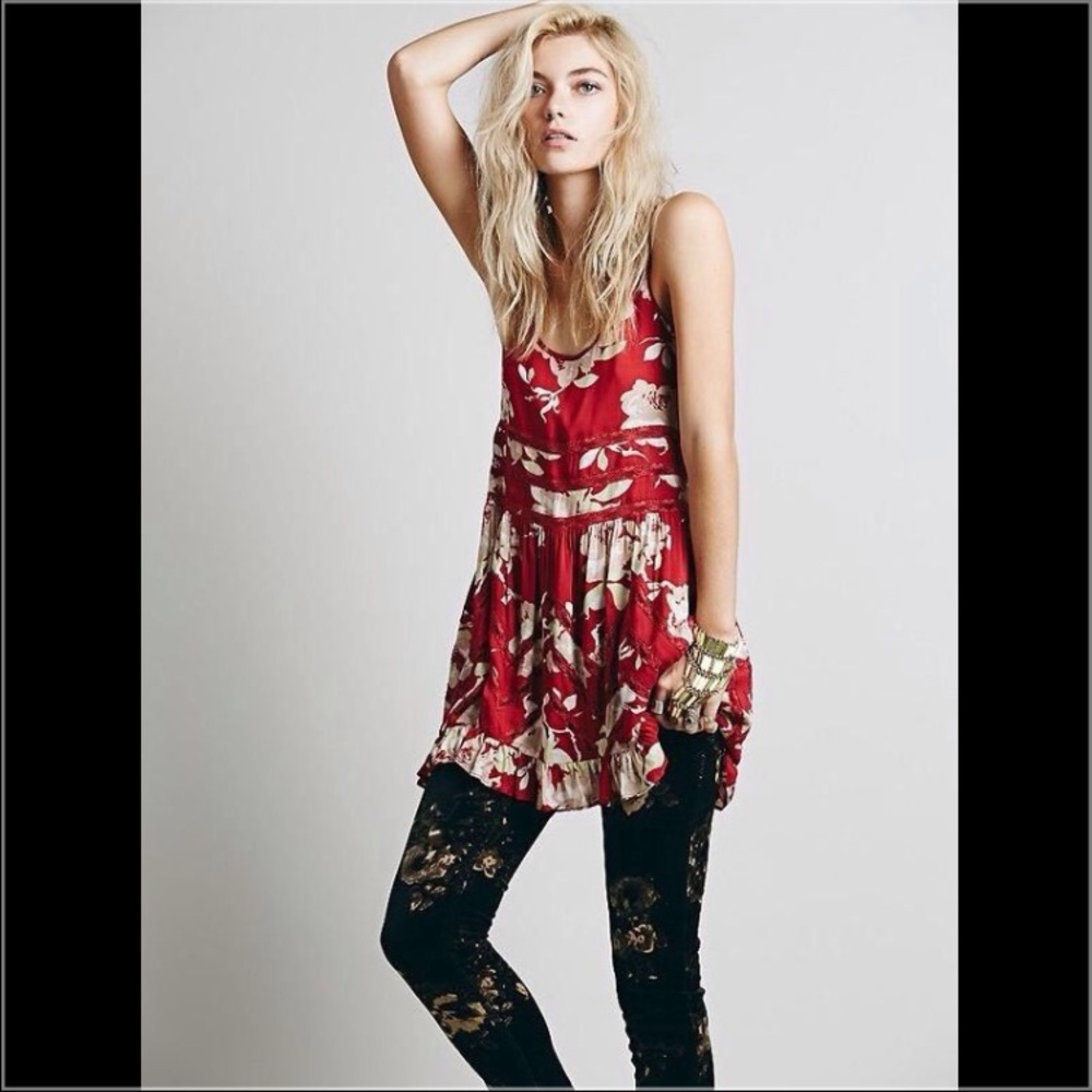 COPY - Free People Floral Print Trapeze Slip Dress